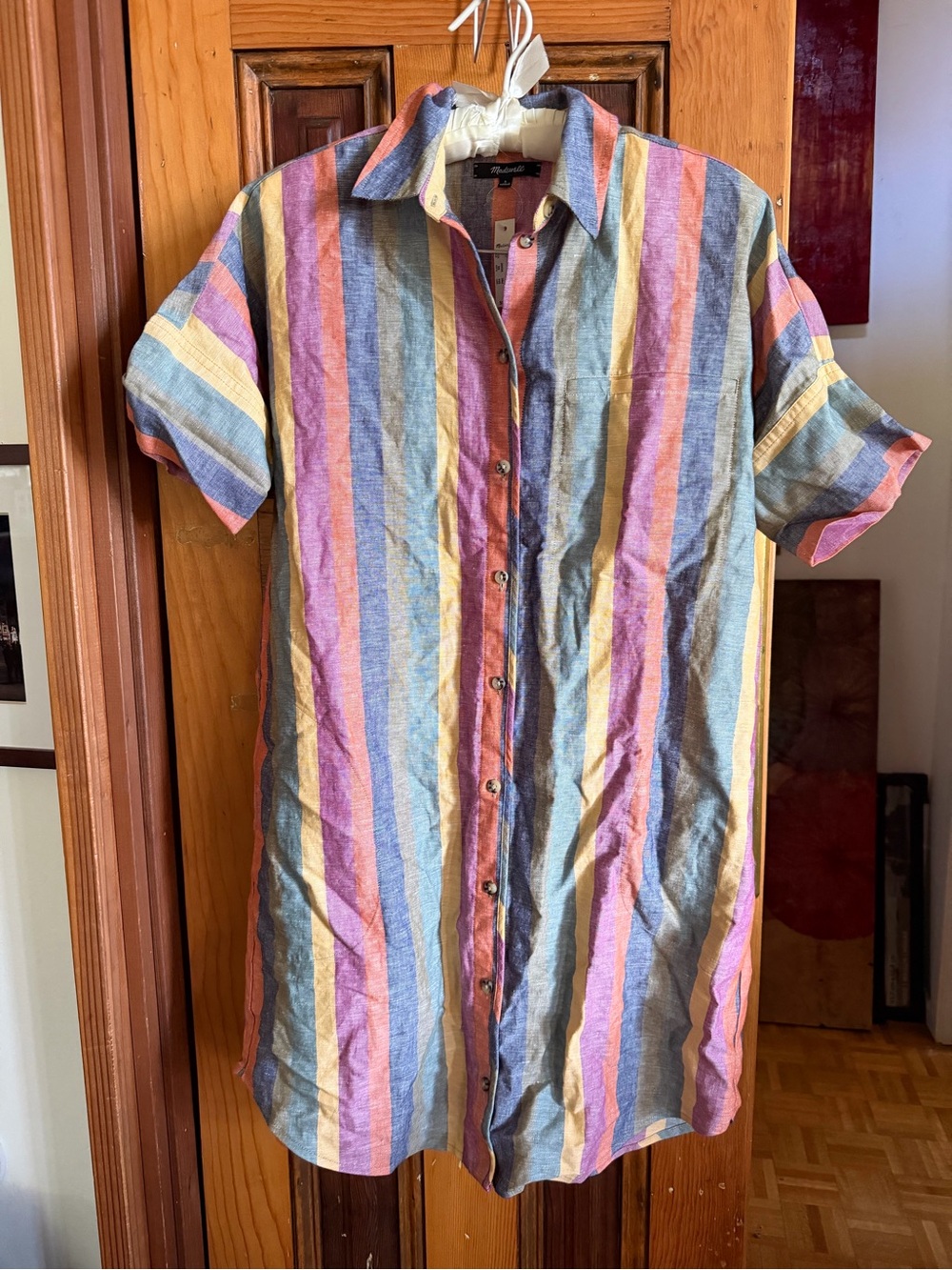 Madewell Rainbow Shirt Dress